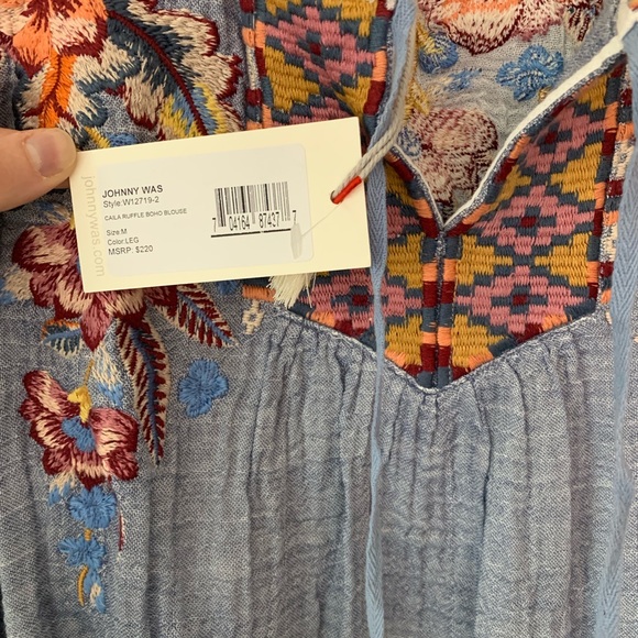 Johnny Was Carla Ruffle Boho Gauze Blouses NWT - Picture 5 of 8